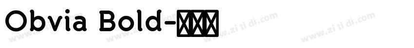 Obvia Bold字体转换